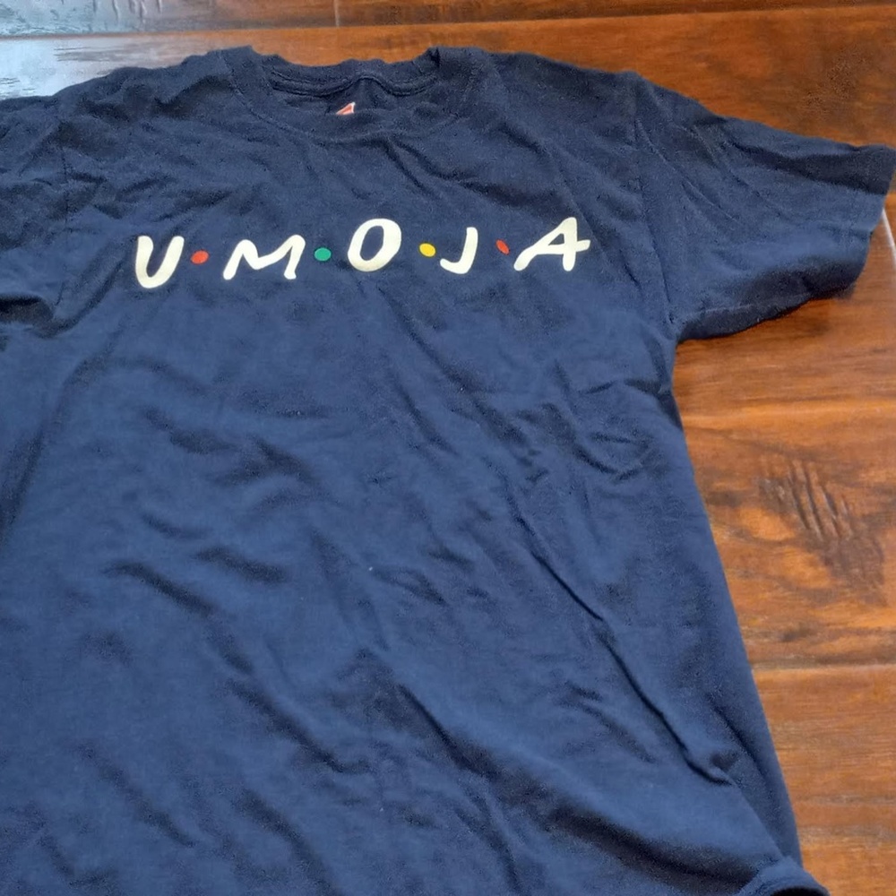 NEVER WORE U.M.O.J.A navy blue shirt